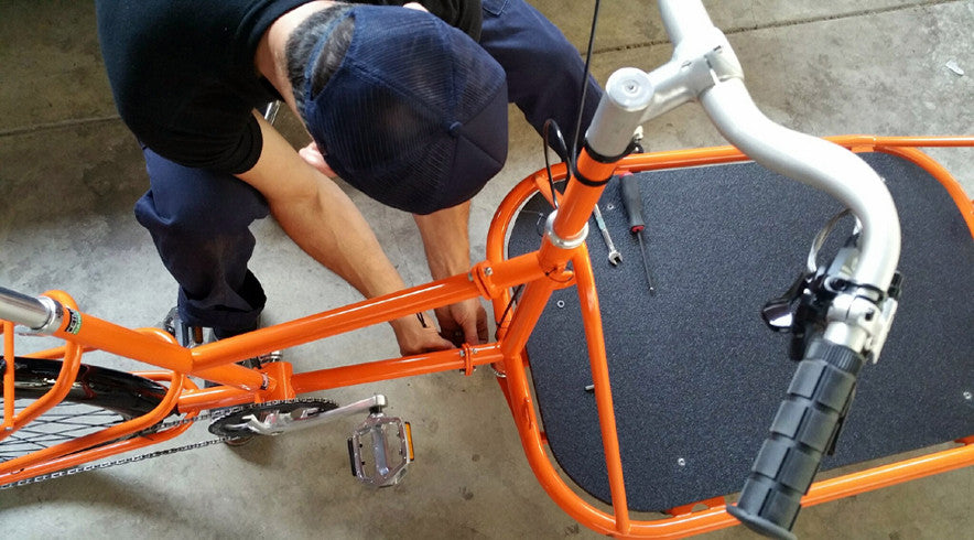 Assembling a CETMA Cargo bike.